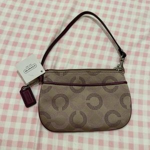 Vintage Coach Dot OP Art Small Wristlet Wallet🤎
